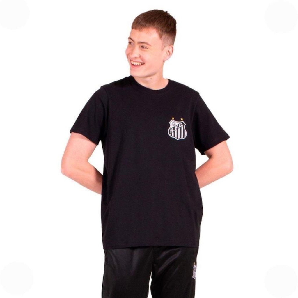 Imagem 4 do produto Camiseta Santos Oficial Torcedor Escudo Bordado Surf Center Masculina
