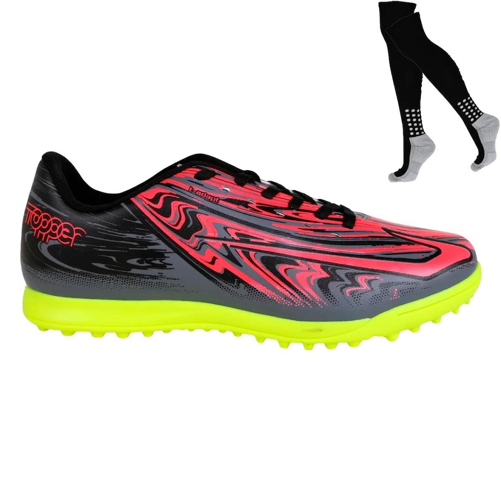 Kit Chuteira Society Topper Strike V e Meião