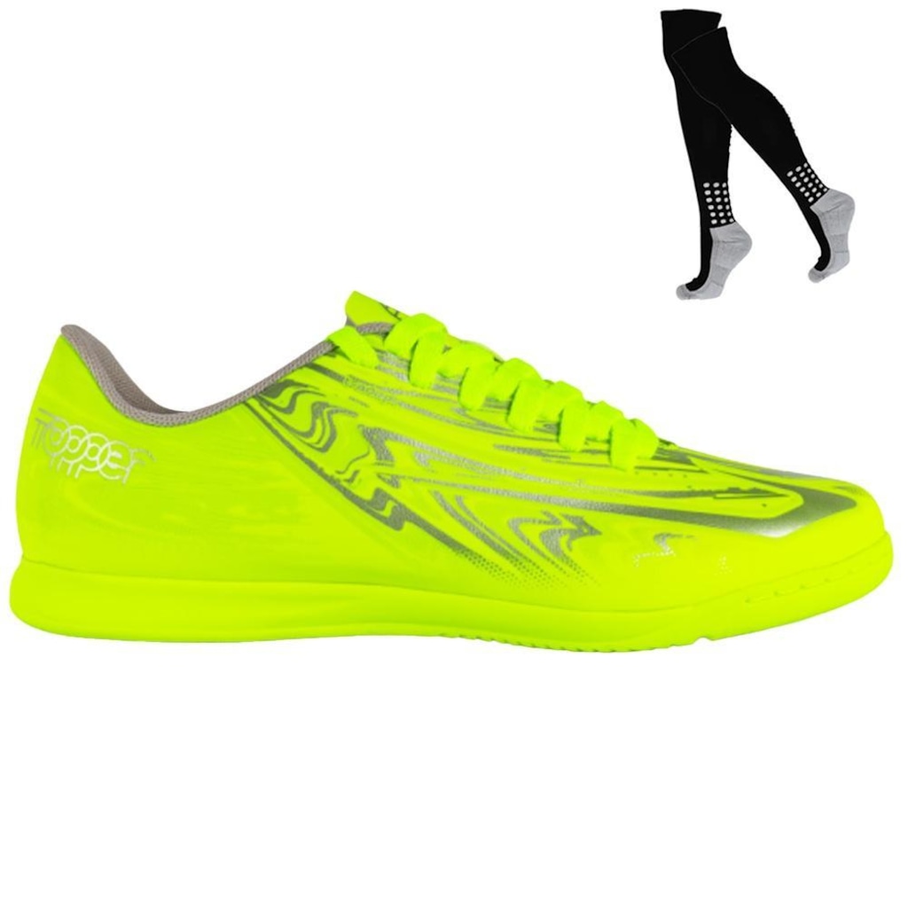 Kit Chuteira Futsal Topper Strike V e Meião