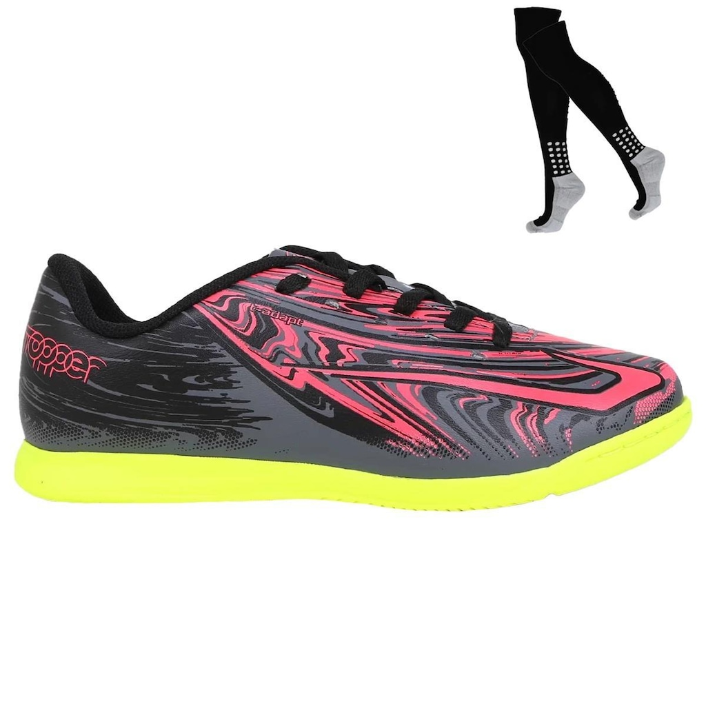 Kit Chuteira Futsal Topper Strike V e Meião