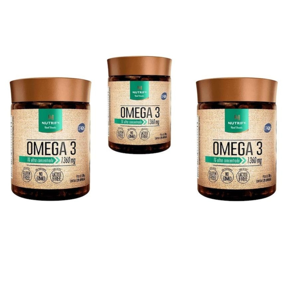 Kit 3X Ômega 3 Tg Ultra Concentrado 120 Cápsulas Nutrify Selo Ifos - Foto 1