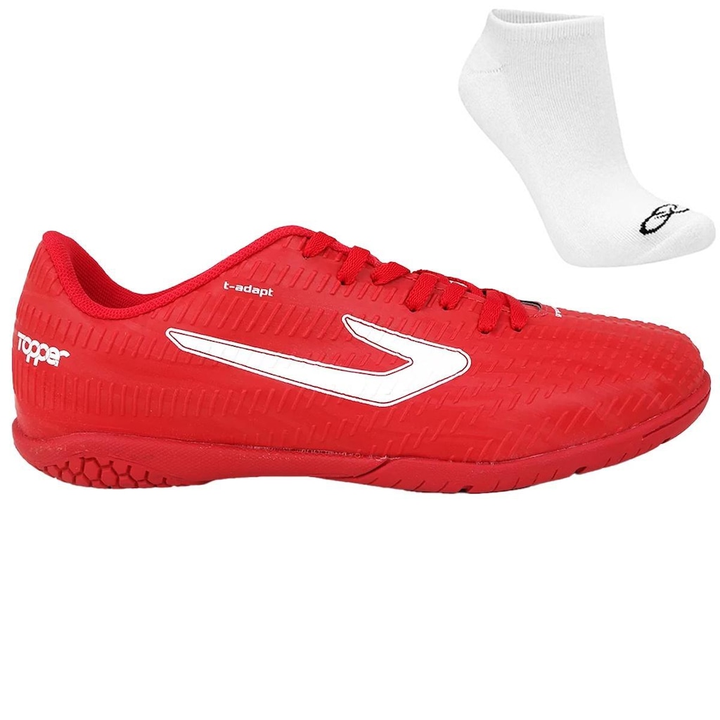 Kit Chuteira Futsal Topper Blast + Meia Sapatilha - Adulto