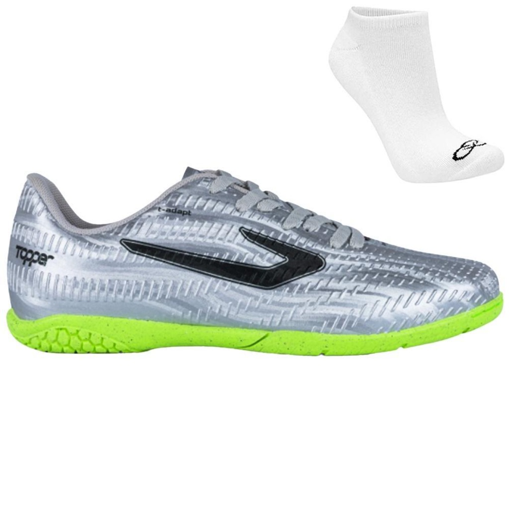 Kit Chuteira Futsal Topper Blast + Meia Sapatilha - Adulto