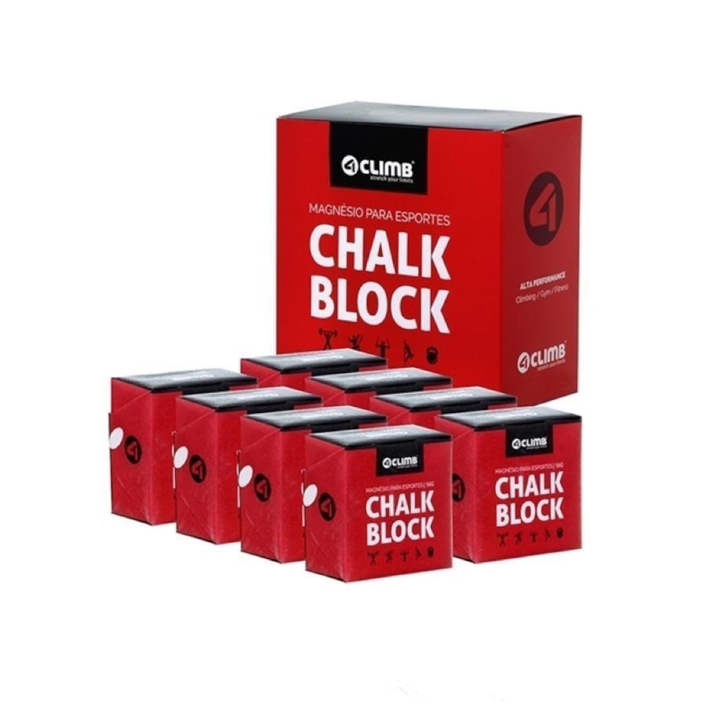 Imagem 2 do produto Magnésio Chalk Block 56G 4Climb - Kit com 24 Unidades
