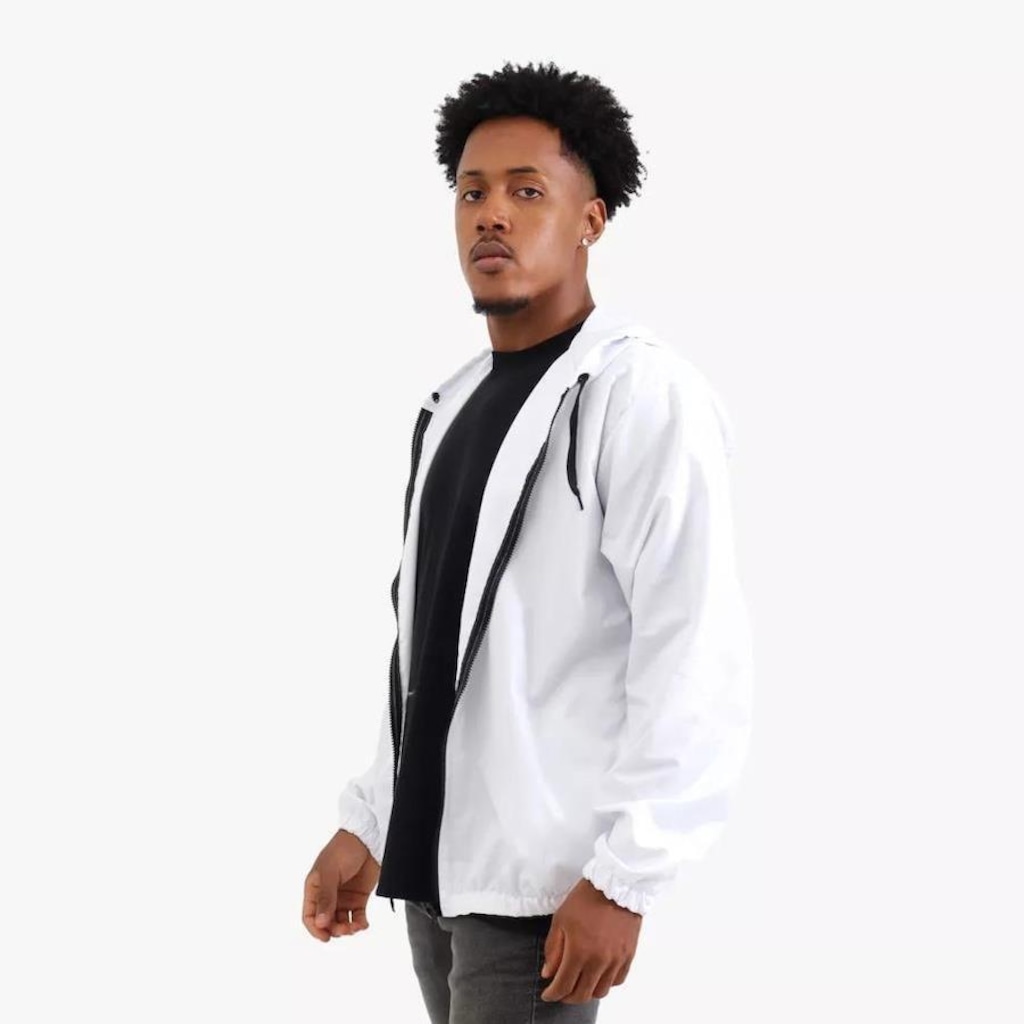 Imagem 3 do produto Jaqueta Corta Vento com Capuz New Fox Bolsos - Masculina
