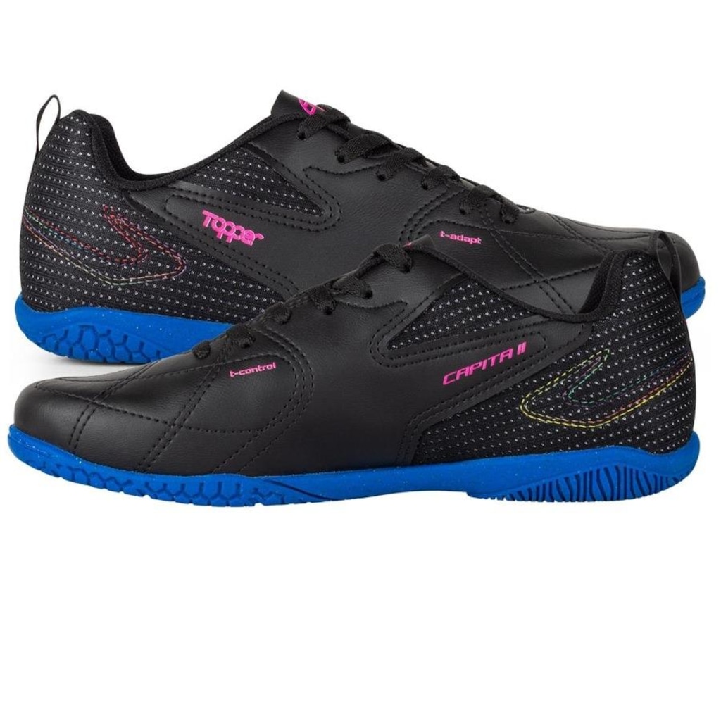 Imagem 2 do produto Kit Chuteira Futsal Topper Capita II + Meião - Adulto