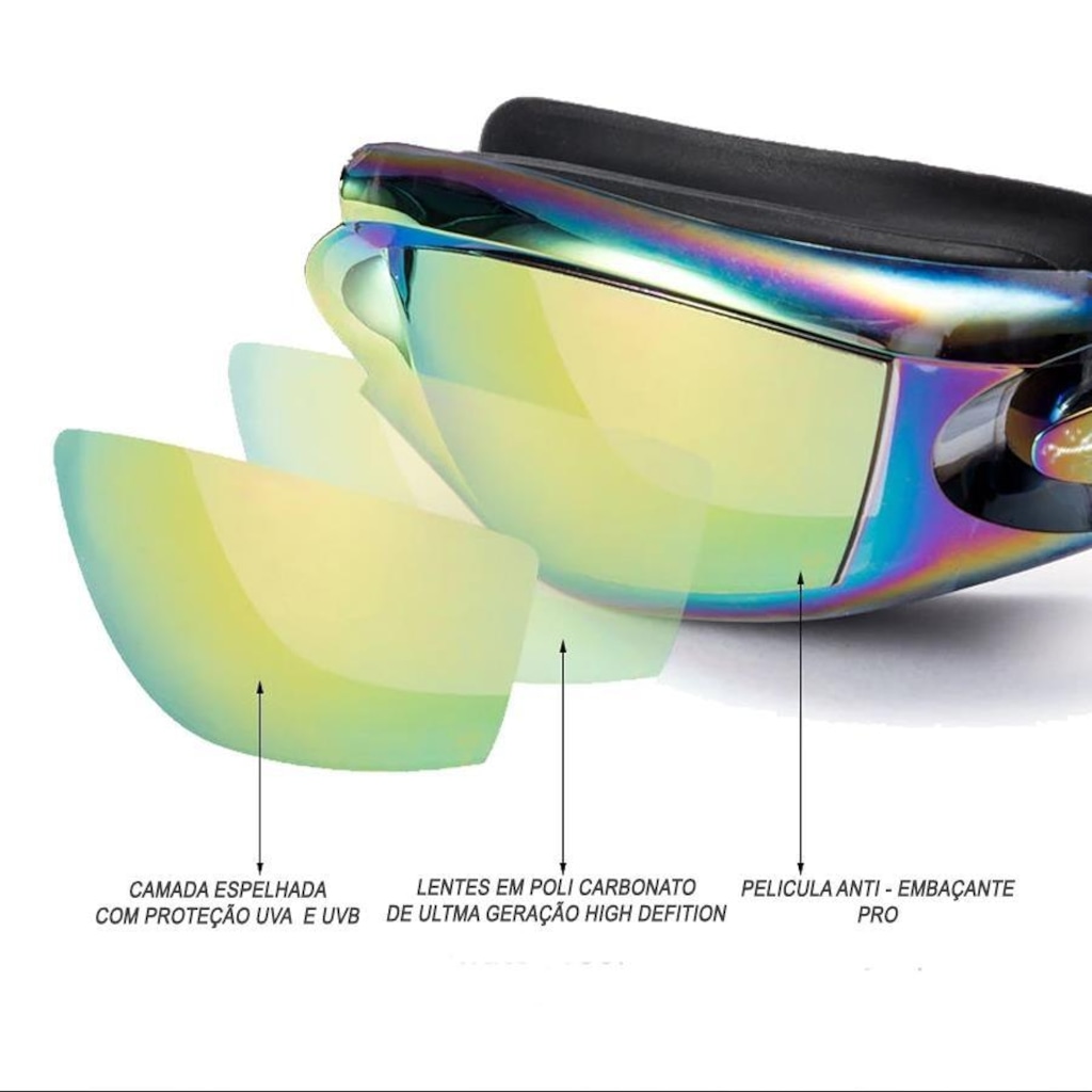 Imagem 3 do produto Oculos De Natação Gold Sports Legend Ii Dem Mirror High Definition