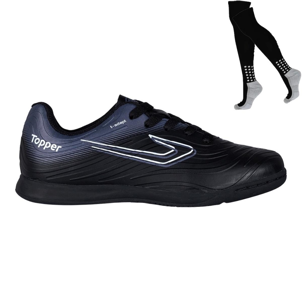 Kit Chuteira Futsal Topper Forza Iii + Meião - Infantil