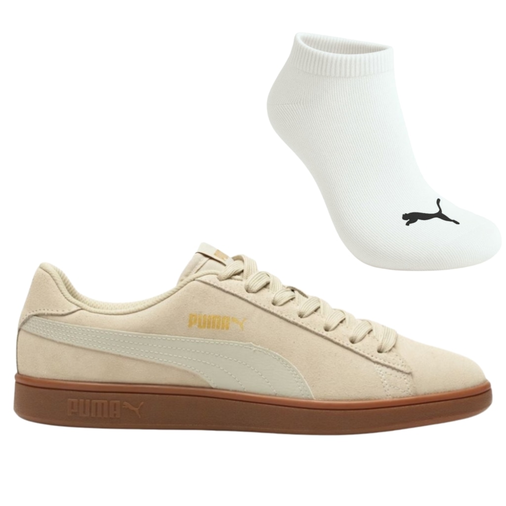 Kit Tênis Puma Smash V2 Bdp + Meia - Masculino