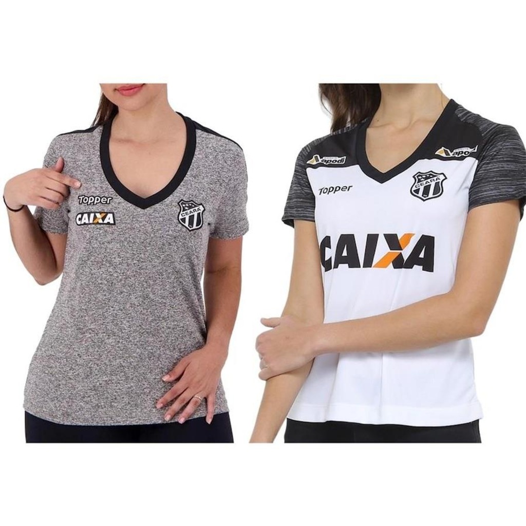 Kit Camisa do Ceará 2018 Topper - 2 Unidades - Feminina - Foto 1