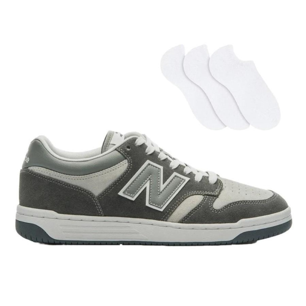 Kit Tênis New Balance 480 Low + 3 Pares de Meias - Masculino