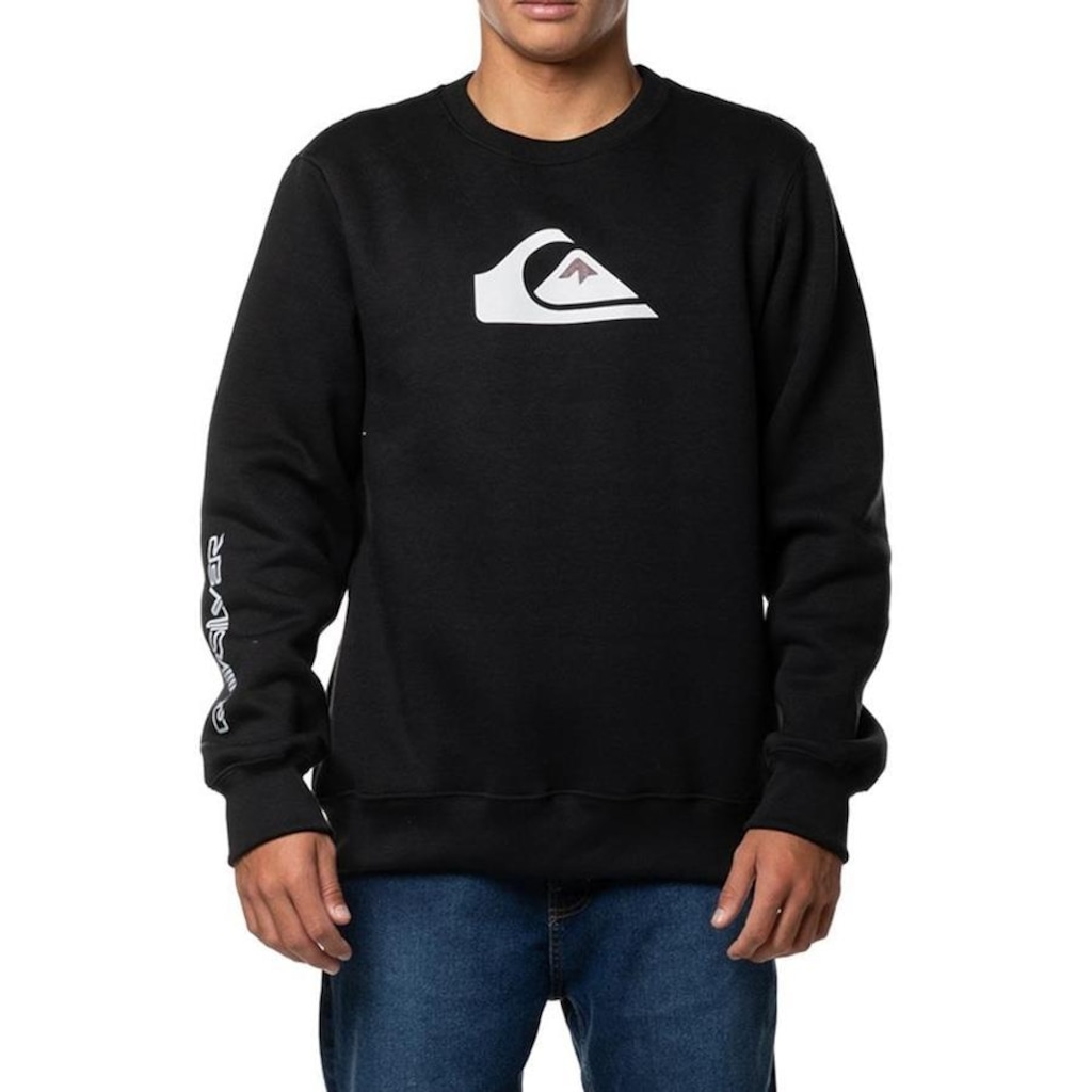Blusão de Moletom sem Capuz Quiksilver Comp Logo 305G Wt24 - Masculino
