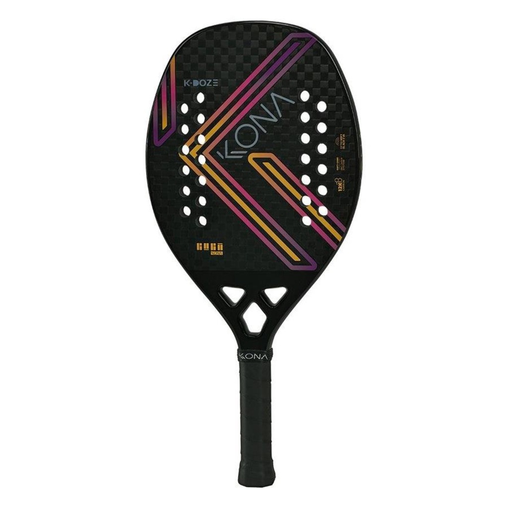 Raquete de Beach Tennis Kona K-Doze Pink 2024 Carbono 12K - Foto 1
