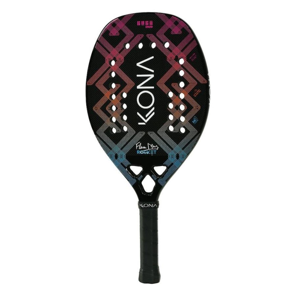 Raquete de Beach Tennis Kona Rocket Zig Zag 2024 Carbono 3K - Foto 1