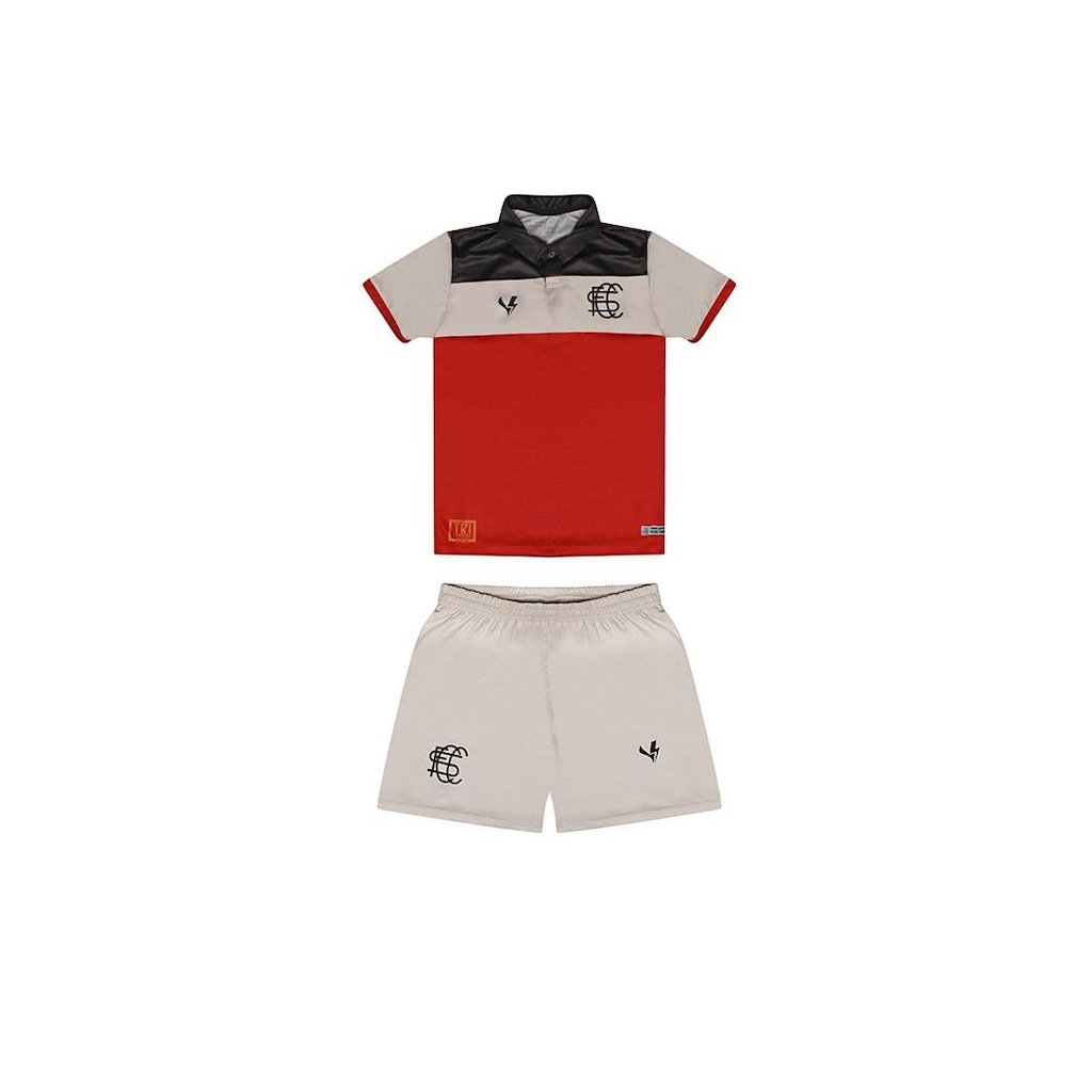 Kit Uniforme de Jogo do Santa Cruz 3 2023 Tricolor Volt - Infantil - Foto 1