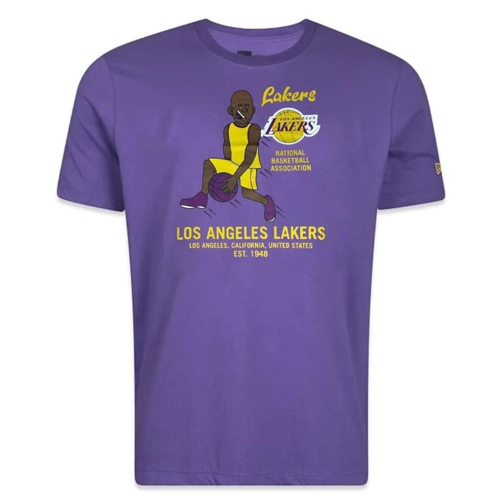 Camiseta New Era Los Angeles Lakers Building - Masculina