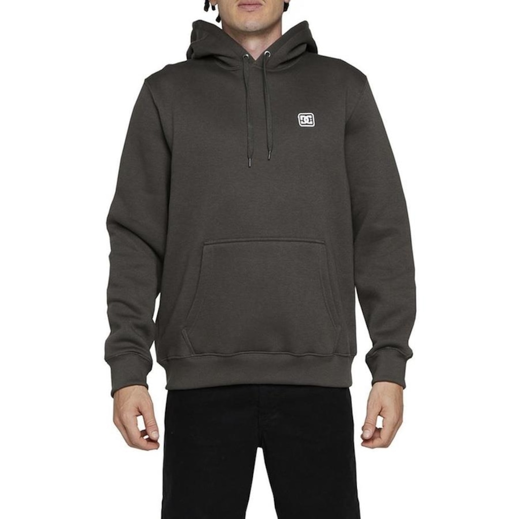 Blusão de Moletom Dc Shoes Canguru Rubber Label - Masculino
