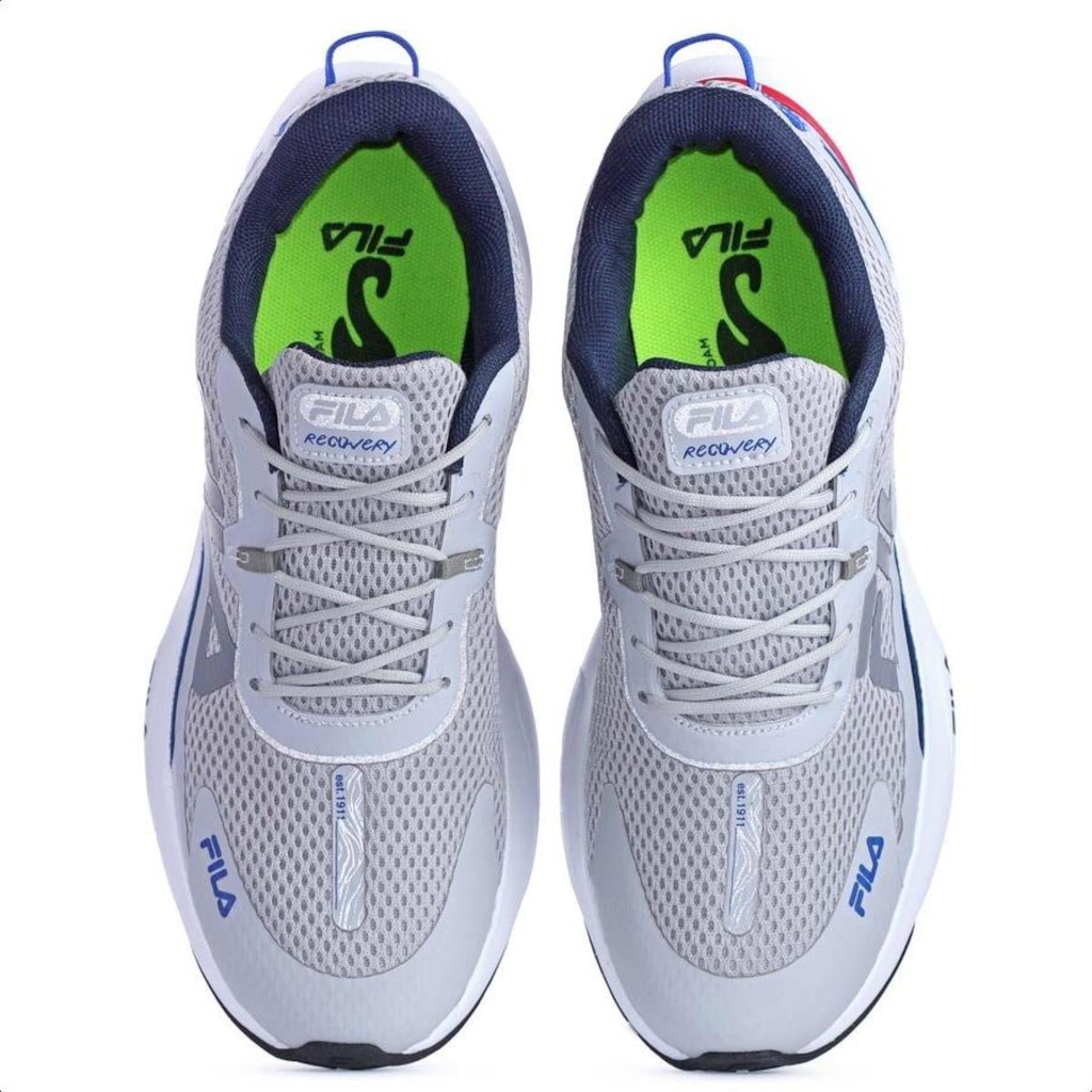 Imagem 5 do produto Tênis Fila Recovery Prata Marinho E Vermelho - Masculino