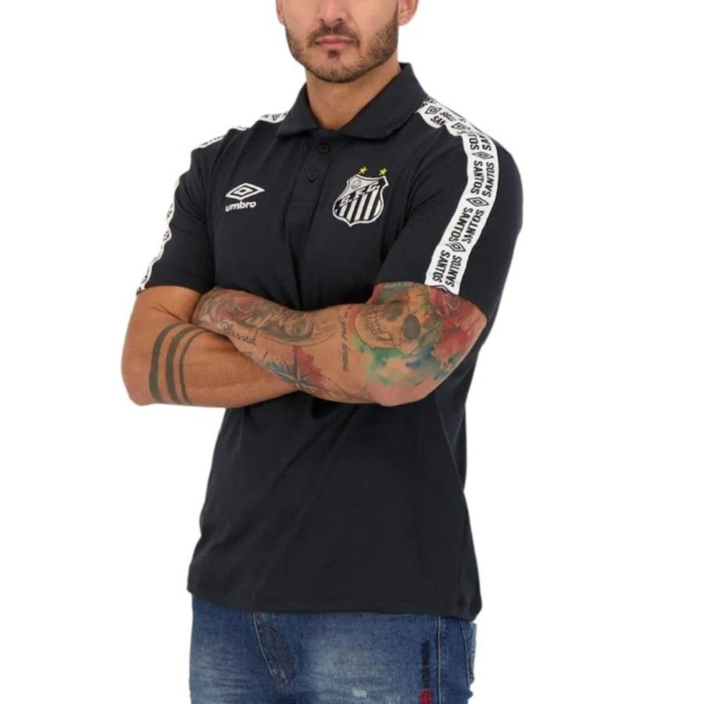 Imagem 3 do produto Camisa Polo Umbro Santos Viagem 2022 Umbro - Masculina