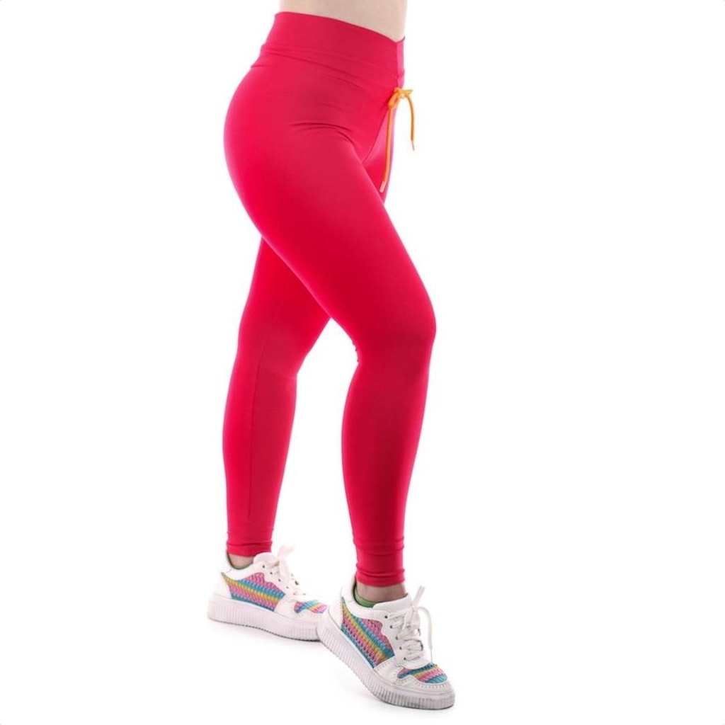 Imagem 2 do produto Calça Legging Caju Brasil Nz com Cadarço E Silk Rosa Magenta - Feminina