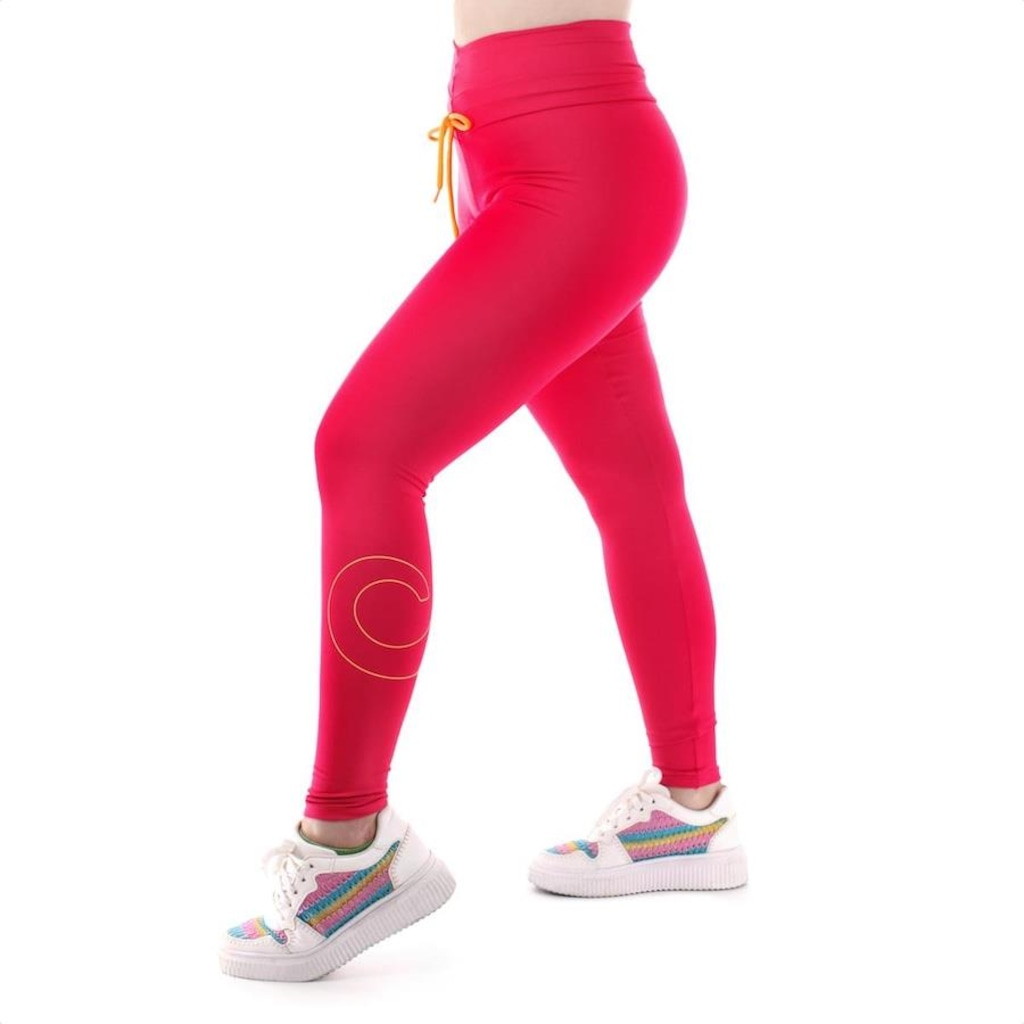 Imagem 3 do produto Calça Legging Caju Brasil Nz com Cadarço E Silk Rosa Magenta - Feminina
