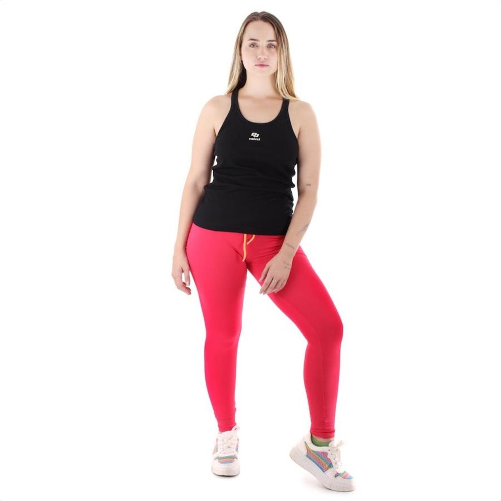 Imagem 5 do produto Calça Legging Caju Brasil Nz com Cadarço E Silk Rosa Magenta - Feminina