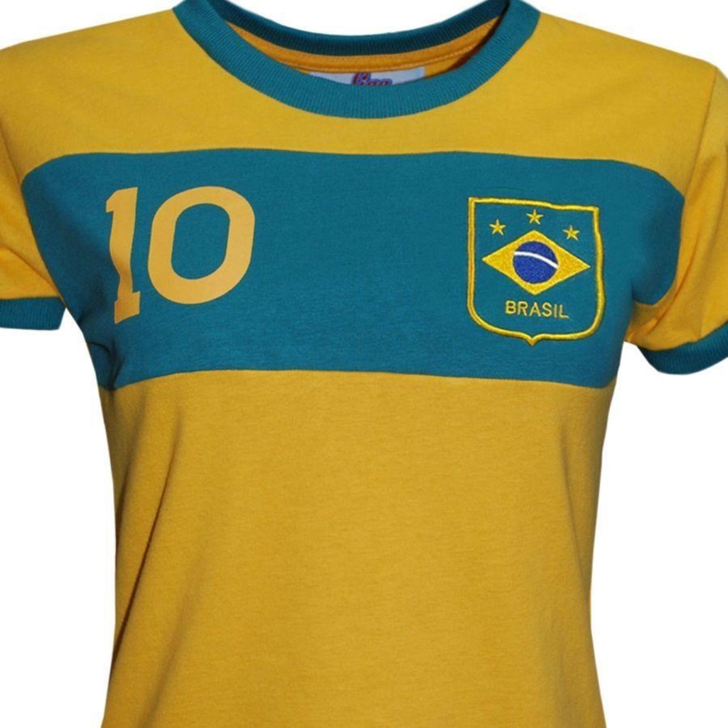 Imagem 3 do produto Camiseta do Brasil Faixa Feminina - Liga Retro