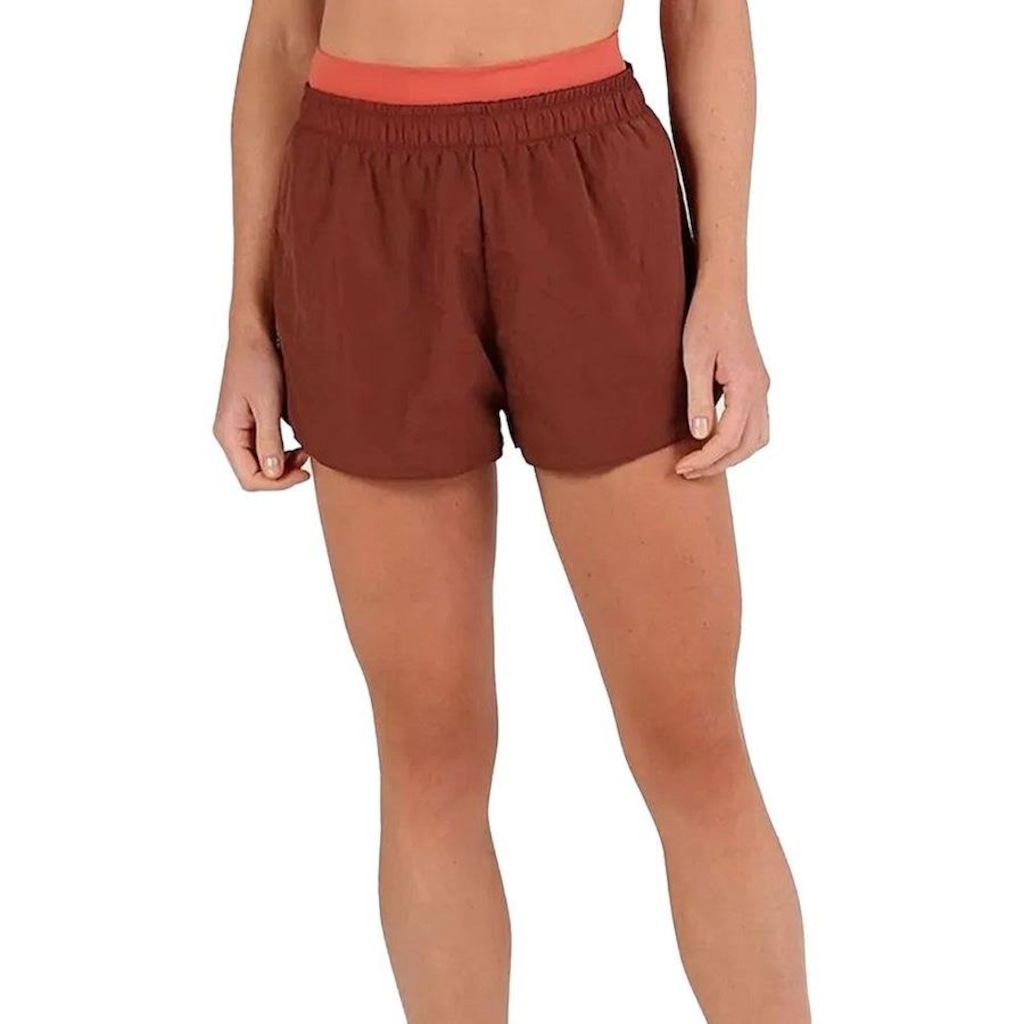 Shorts 3 Em 1 Alto Giro Terracota - Feminino