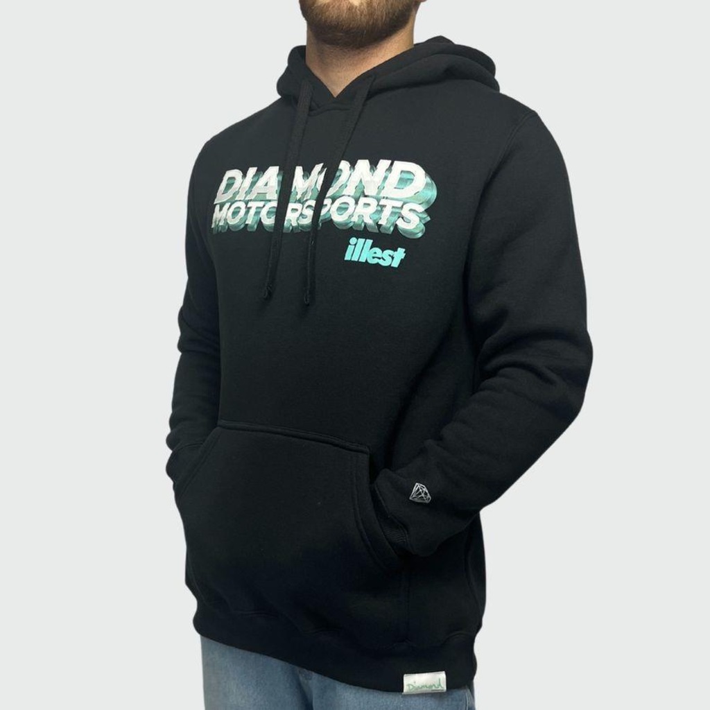 Imagem 3 do produto Blusão de Moletom Diamond X Illest Motorsports Hoodie - Masculino