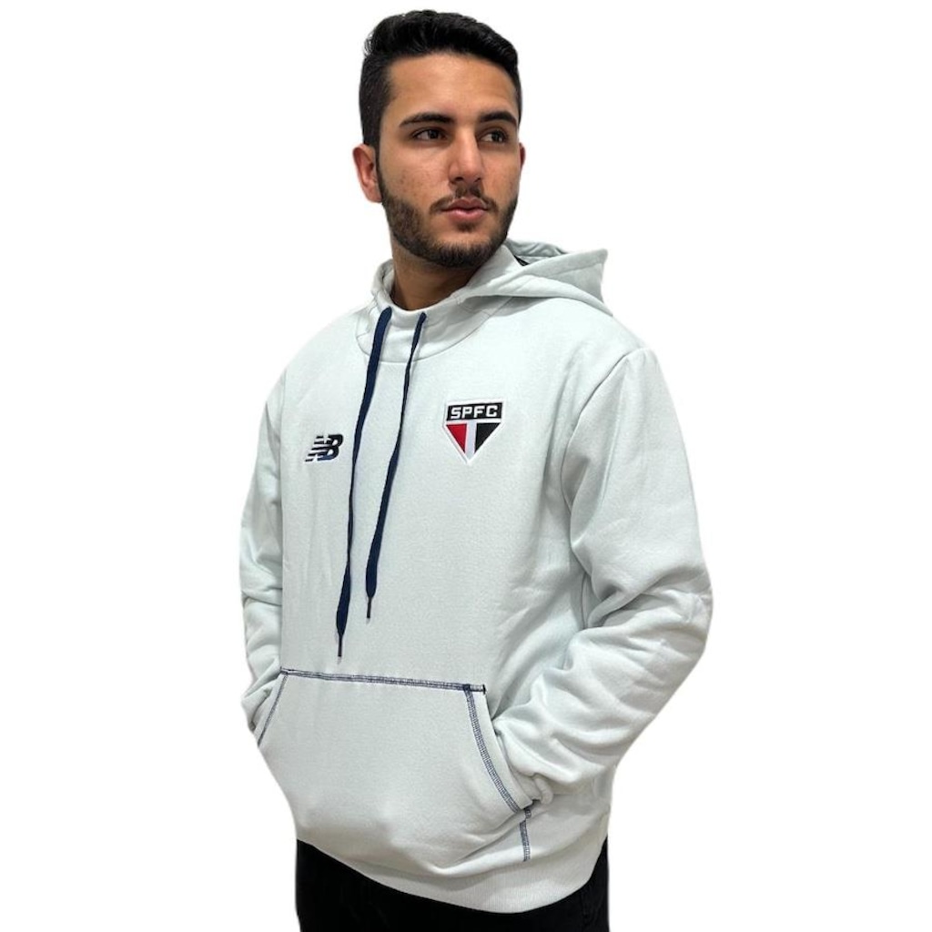 Blusão de Moletom do São Paulo New Balance 2024 com Capuz - Masculino - Foto 1