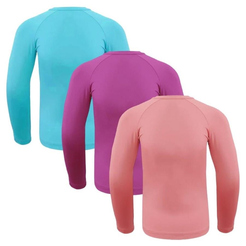 Imagem 2 do produto Kit 3 Camisas Térmicas Selene Proteção UV50+ - Infantil