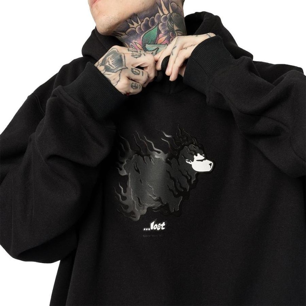 Imagem 2 do produto Blusão de Moletom com Capuz Lost Sheep On Fire - Masculino