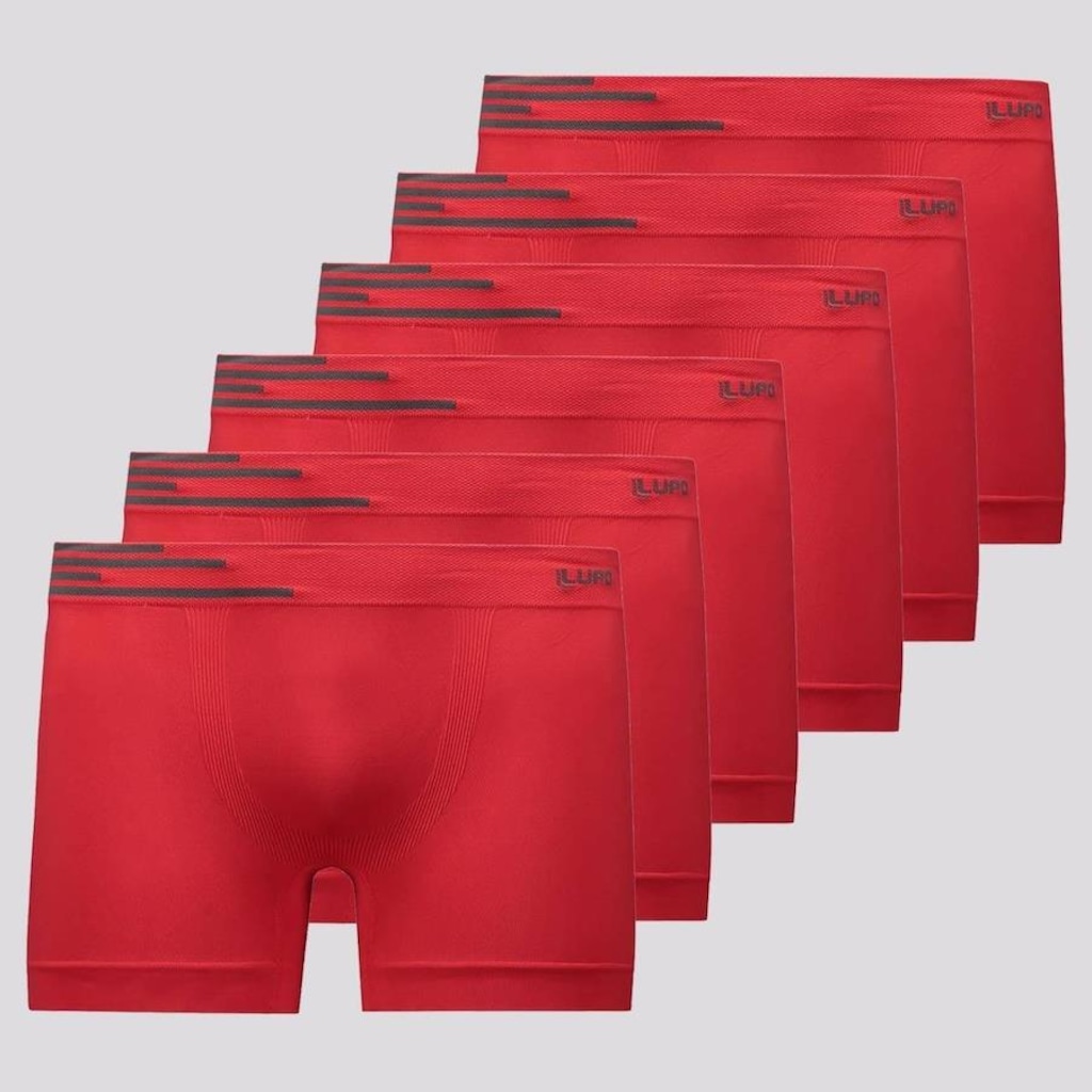 Kit Cueca Boxer Lupo Fiber Man - 6 Unidades - Masculino