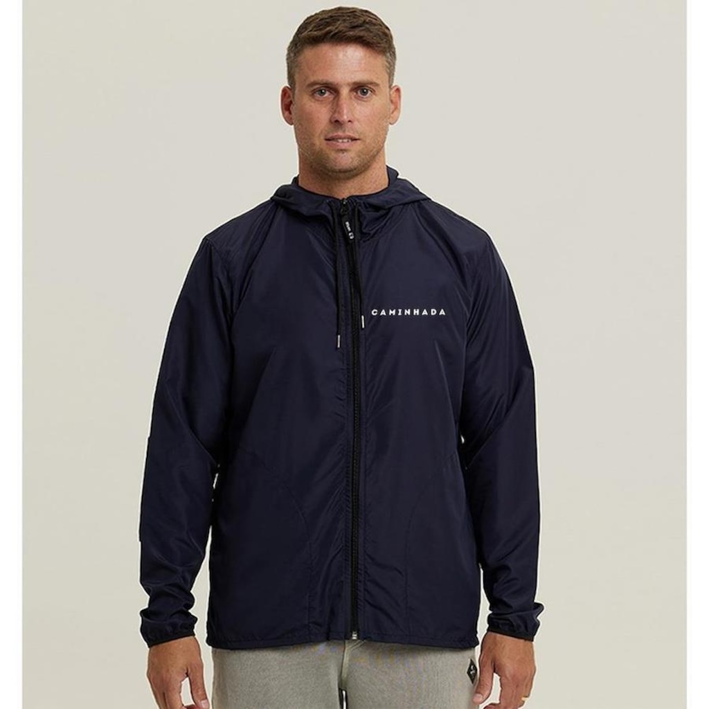 Jaqueta Corta Vento com Capuz Impermeável Masculina Web Surf Shop Caminhada