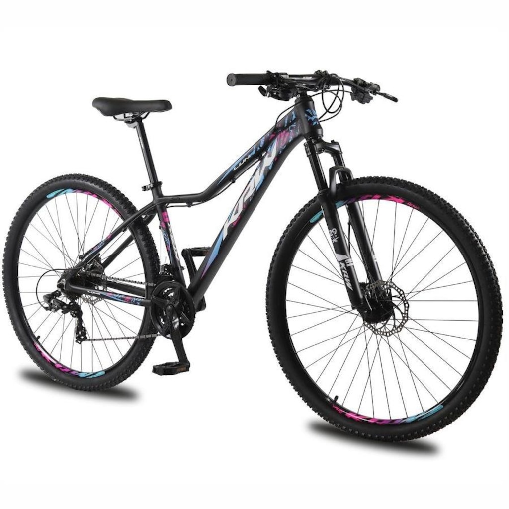 Bicicleta Aro 29 Krw Alumínio Freio Hidráulico Suspensão com Trava Ombro Kr3 - 24 Velocidades Marchas