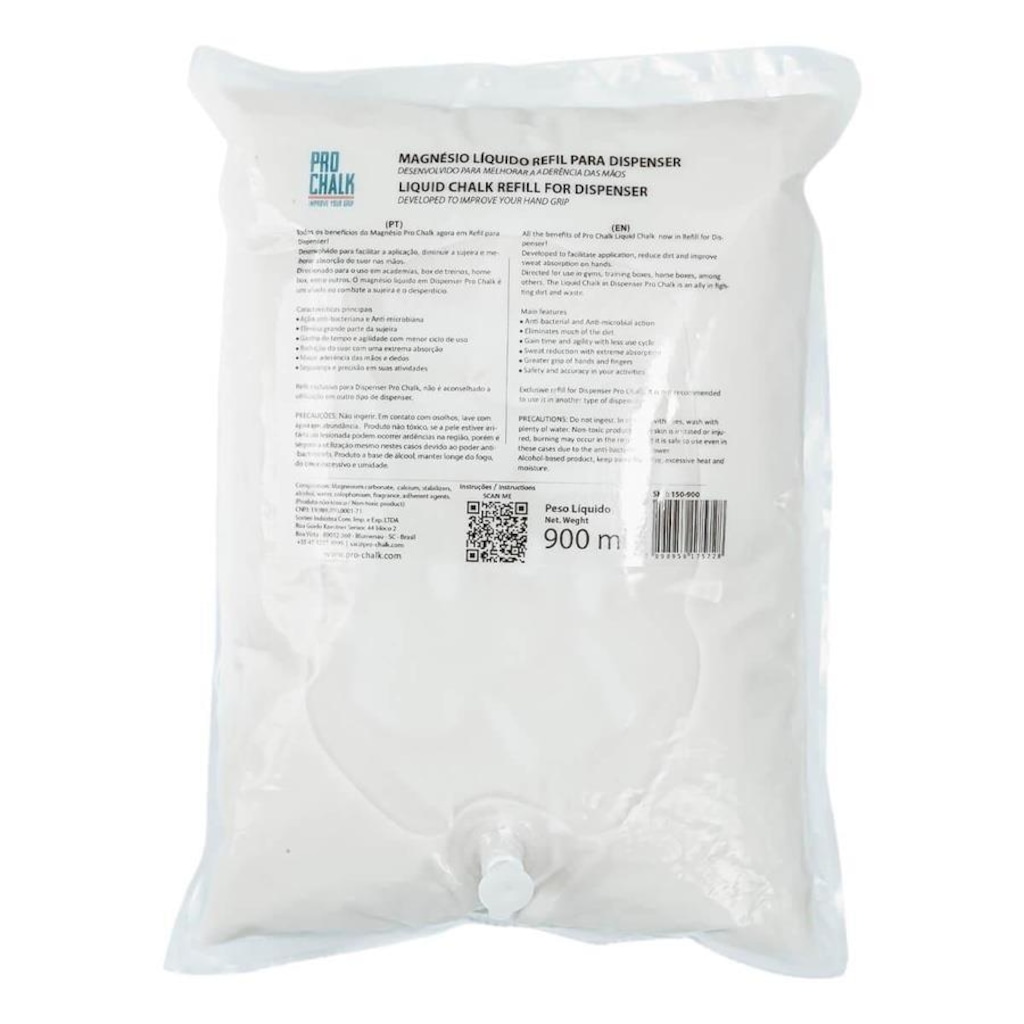 Imagem 2 do produto Kit Dispenser com 1 Refil 900Ml Pro Chalk Magnésio Liquido