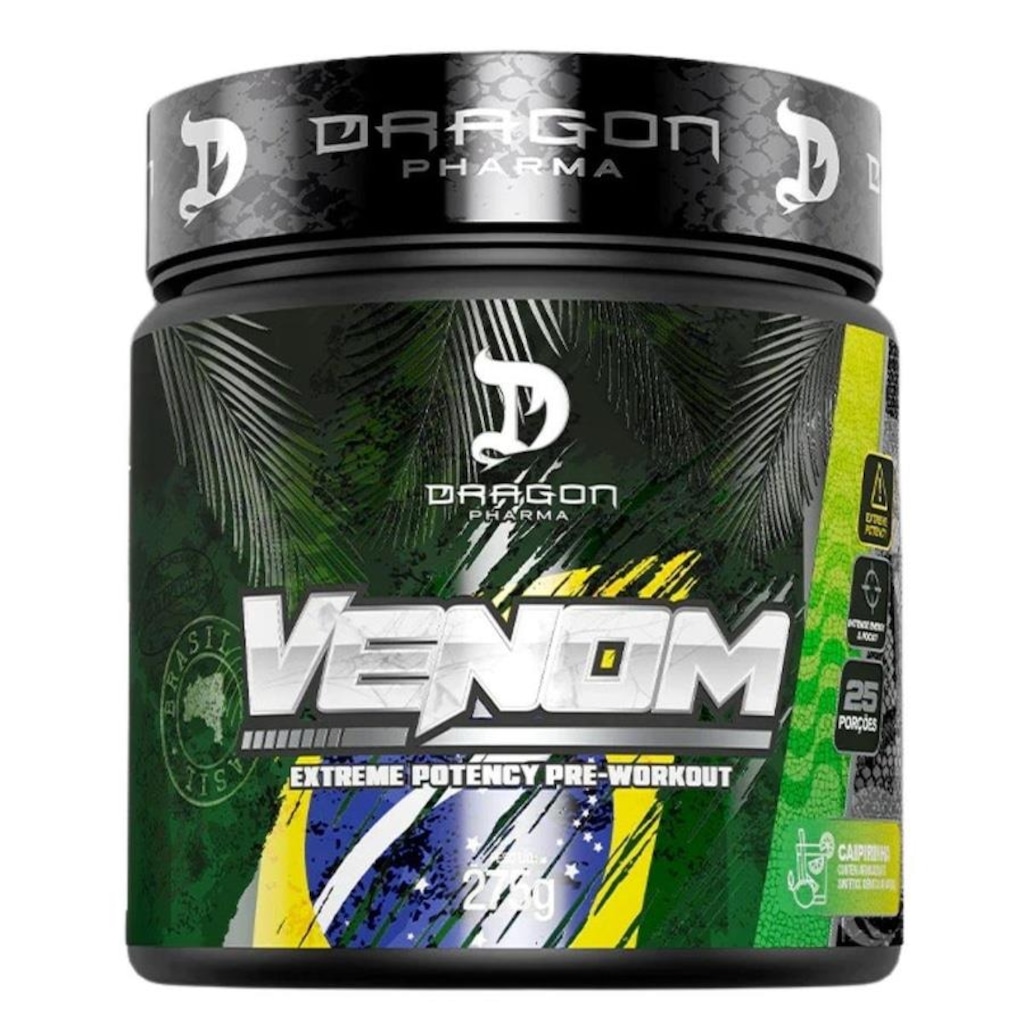 Pré Treino Venom Dragon Pharma Original Sabor Caipirinha - Foto 1