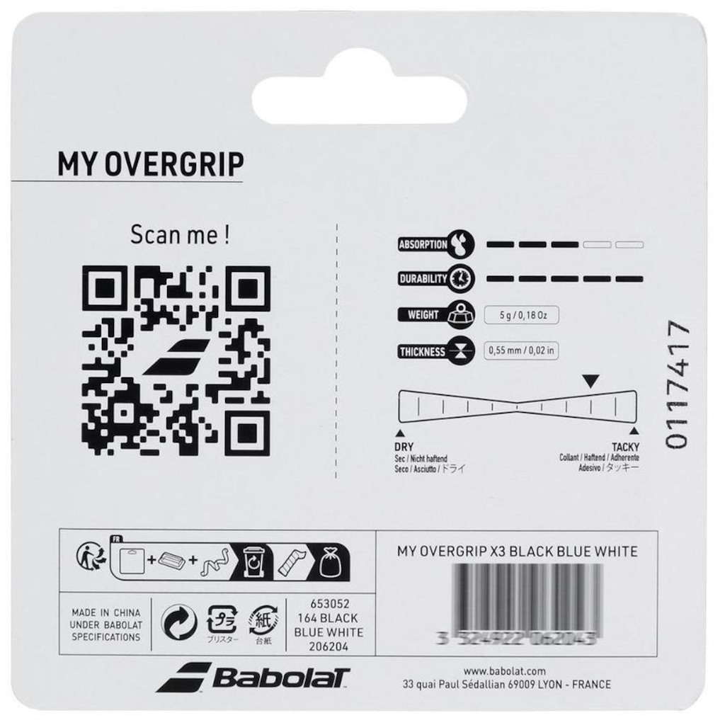 Imagem 4 do produto Overgrip Babolat My Grip X3