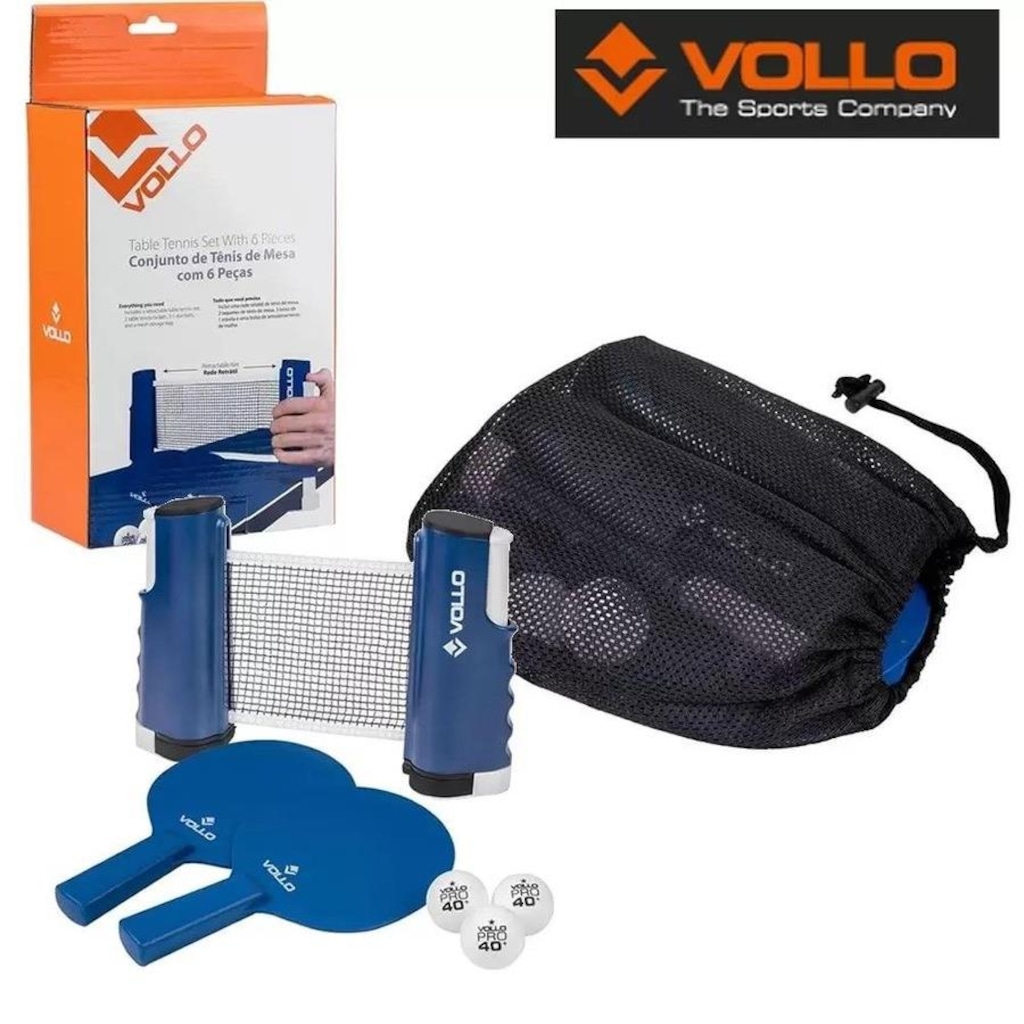 Imagem 5 do produto Conjunto Tênis de Mesa Ping Pong com 6 Peças Vollo
