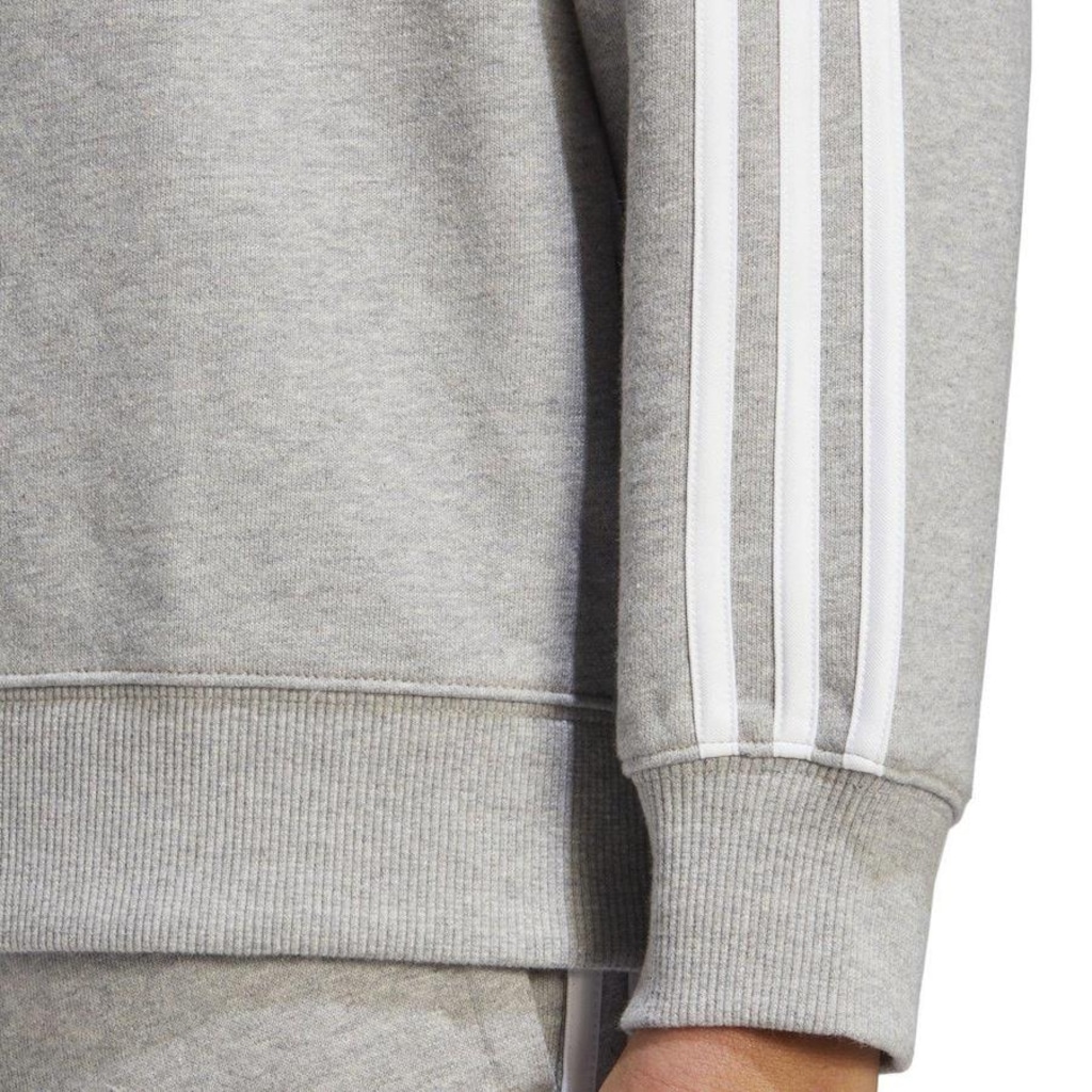 Imagem 3 do produto Blusão de Moletom sem Capuz adidas 3 Stripes Frech Terry - Feminino