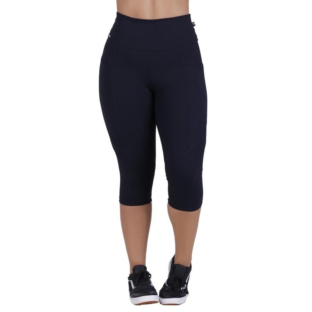 Calça Corsário Orbis Fitness com Bolso Suplex Poliamida Alta Compressão - Feminina - Foto 1