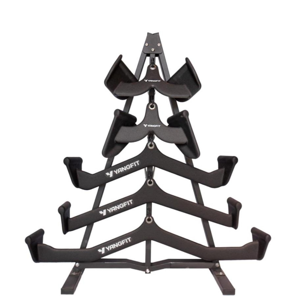 Kit Puxadores Anatômicos para Academia Yangfit + Suporte