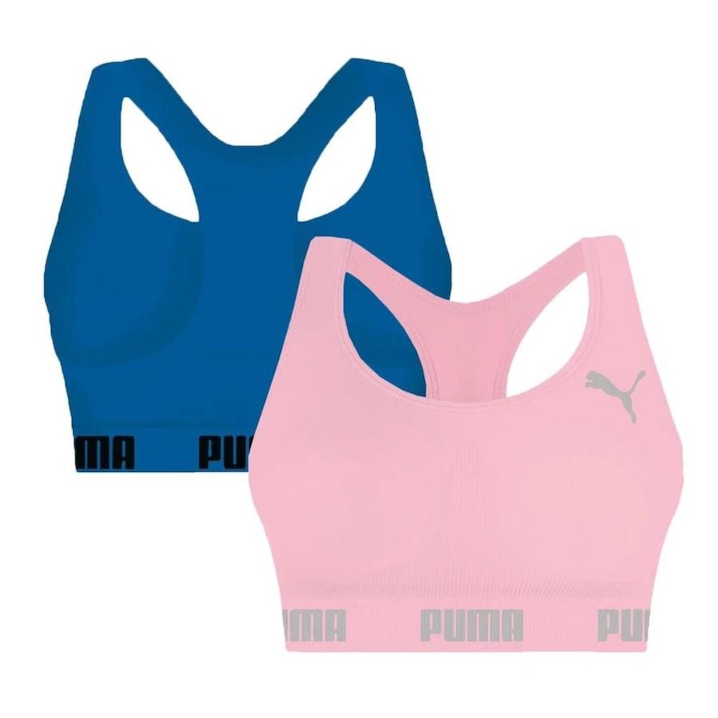 Imagem 2 do produto Kit Top Fitness Puma Nadador sem Costura - 2 Unidades - Feminino