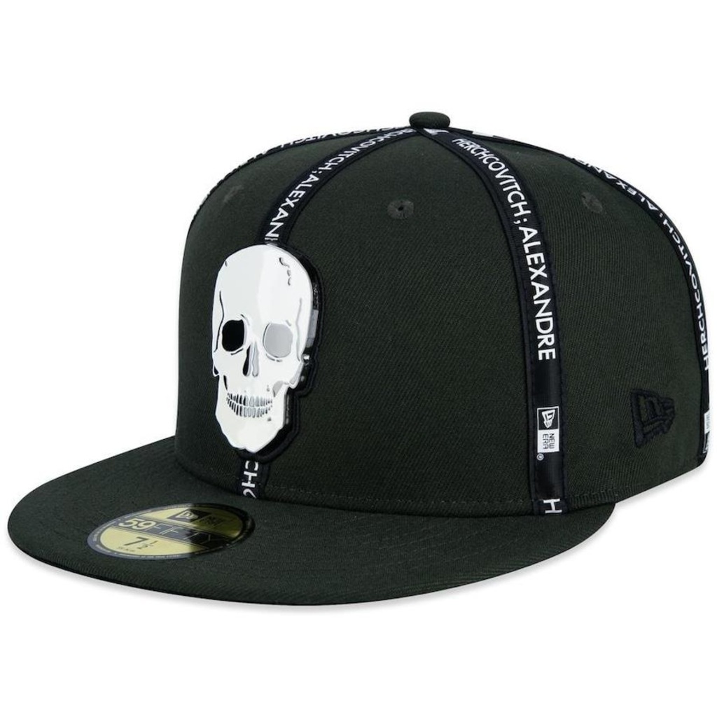 Boné Aba Reta New Era 59Fifty Fitted Collab Alexandre Herchcovitch Skull - Masculino - Foto 1