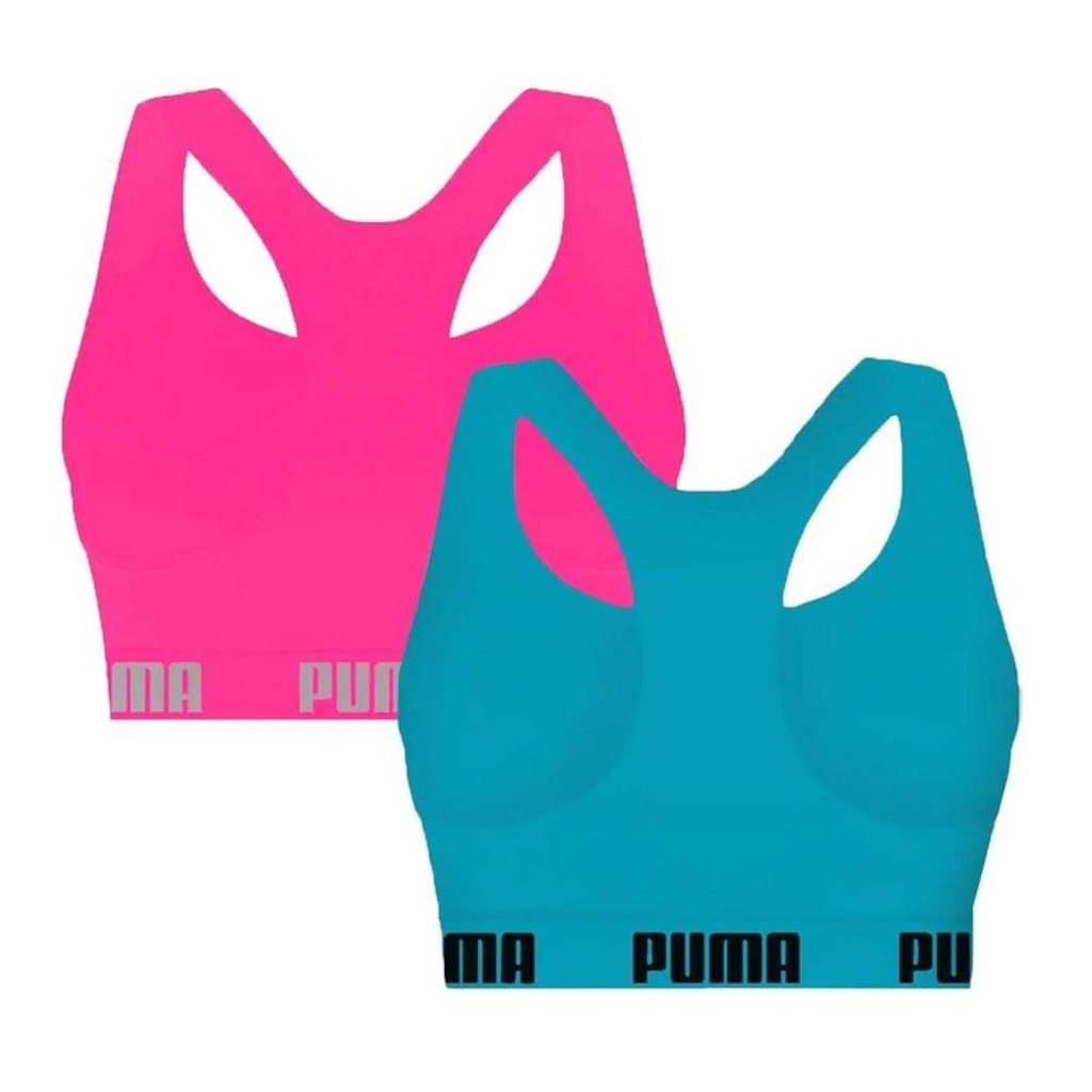 Imagem 2 do produto Kit Top Fitness Puma Nadador sem Costura - 2 Unidades - Feminino
