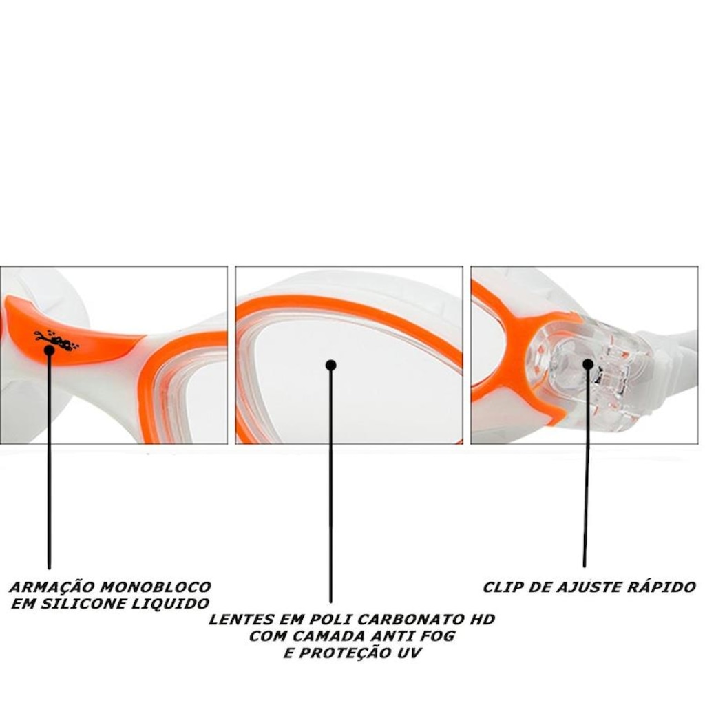 Imagem 2 do produto Óculos de Natação Gold Sports Phantom Performance 8.0 High Definition