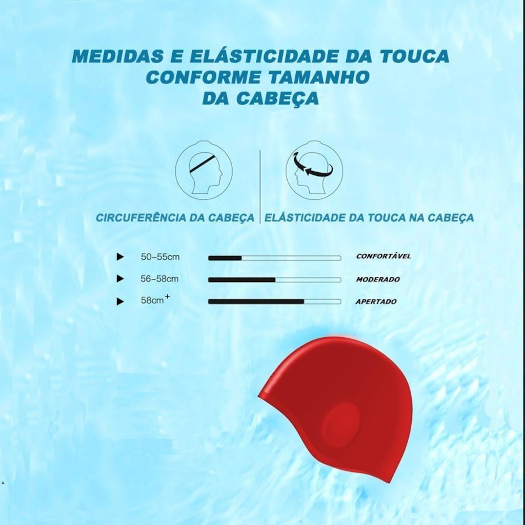 Imagem 2 do produto Touca de Natação Gold Sports Ergononico Ultra Ii Confort de Silicone - com Cobertura Das Orelhas