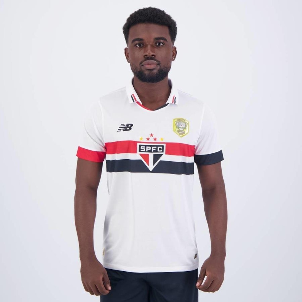Camisa do São Paulo I 2024 New Balance Patch Campeão Copa do Brasil 2023 - Masculina
