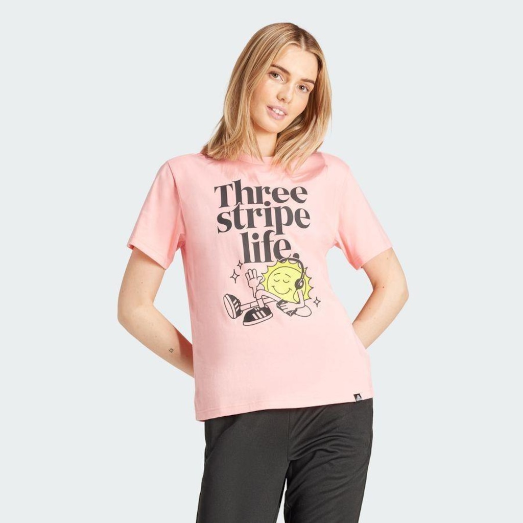 Imagem 3 do produto Camiseta adidas Estampada Positivity - Feminina