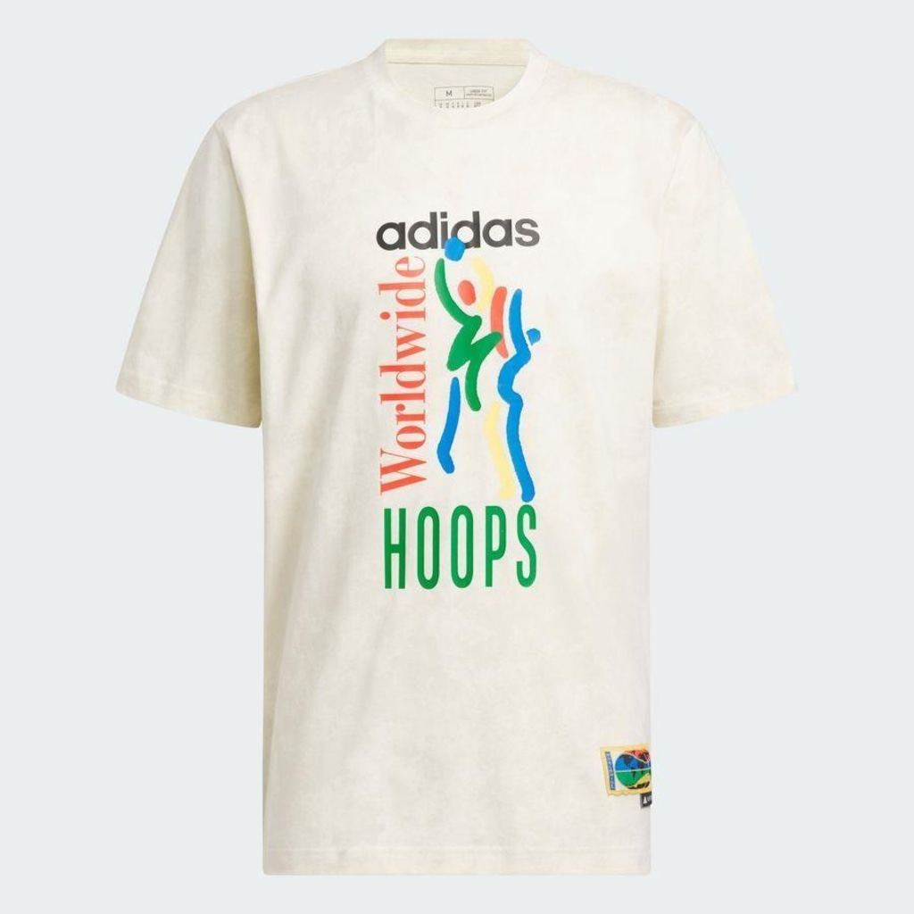 Imagem 4 do produto Camiseta adidas Estampada Worldwide Hoops - Masculina